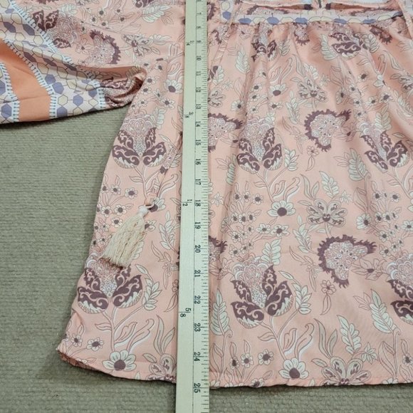 MISSLOOK Bohemian Style Puff Sleeve Blouse Size Medium - Picture 10 of 12